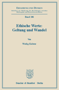 Ethische Werte: Geltung und Wandel