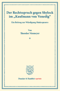 Der Rechtsspruch gegen Shylock im »Kaufmann von Venedig«