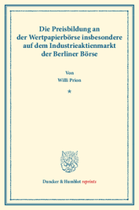 Die Preisbildung an der Wertpapierbörse
