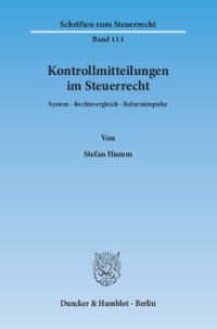 Kontrollmitteilungen im Steuerrecht