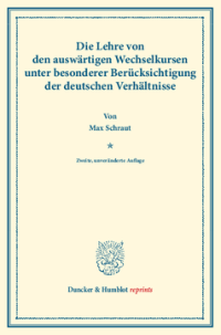 Die Lehre von den auswärtigen Wechselkursen
