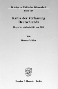 Kritik der Verfassung Deutschlands