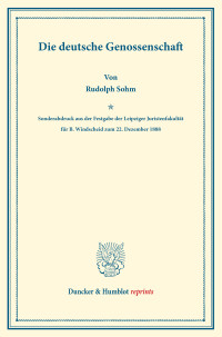 Die deutsche Genossenschaft