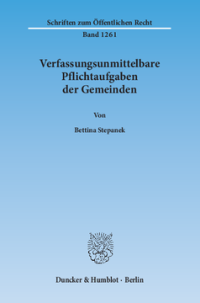 Verfassungsunmittelbare Pflichtaufgaben der Gemeinden