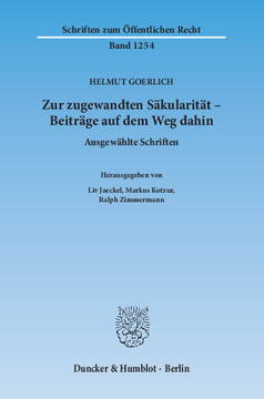 Zur zugewandten Säkularität – Beiträge auf dem Weg dahin Zur zugewandten Säkularität – Beiträge auf dem Weg dahin