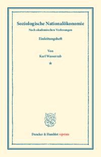 Soziologische Nationalökonomie