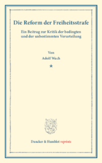 Die Reform der Freiheitsstrafe