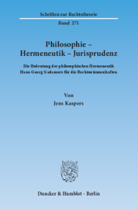 Philosophie – Hermeneutik – Jurisprudenz