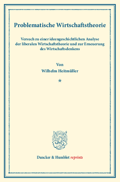 Problematische Wirtschaftstheorie Problematische Wirtschaftstheorie