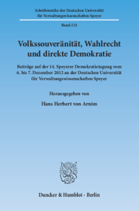 Volkssouveränität, Wahlrecht und direkte Demokratie