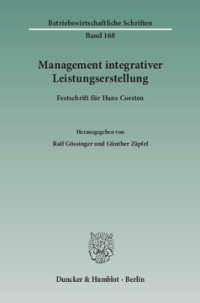 Management integrativer Leistungserstellung