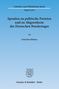 Spenden an politische Parteien und an Abgeordnete des Deutschen Bundestages