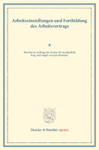 Arbeitseinstellungen und Fortbildung des Arbeitsvertrags