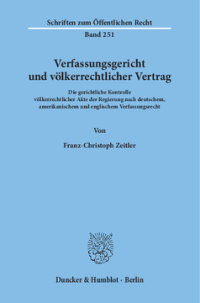Verfassungsgericht und völkerrechtlicher Vertrag