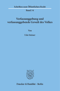 Verfassunggebung und verfassunggebende Gewalt des Volkes