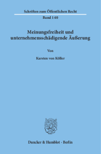 Meinungsfreiheit und unternehmensschädigende Äußerung