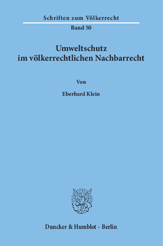 Umweltschutz im völkerrechtlichen Nachbarrecht Umweltschutz im völkerrechtlichen Nachbarrecht