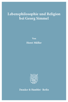 Lebensphilosophie und Religion bei Georg Simmel