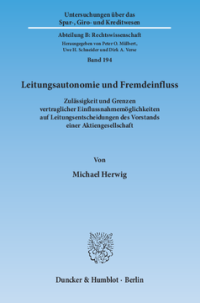 Leitungsautonomie und Fremdeinfluss