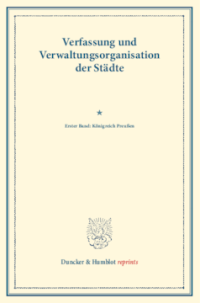 Verfassung und Verwaltungsorganisation der Städte