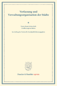 Verfassung und Verwaltungsorganisation der Städte