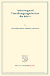 Verfassung und Verwaltungsorganisation der Städte
