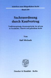 Sachzuordnung durch Kaufvertrag