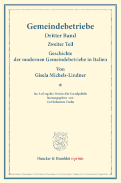 Geschichte der modernen Gemeindebetriebe in Italien Geschichte der modernen Gemeindebetriebe in Italien
