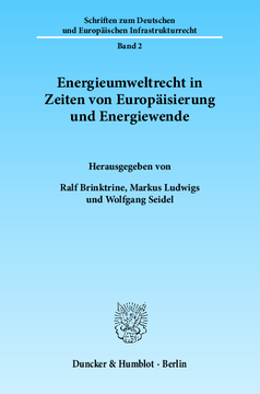 Energieumweltrecht in Zeiten von Europäisierung und Energiewende