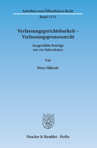 Verfassungsgerichtsbarkeit – Verfassungsprozessrecht