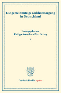 Die gemeinnützige Milchversorgung in Deutschland