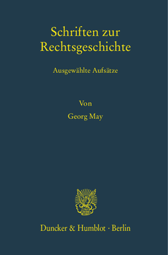 Schriften zur Rechtsgeschichte Schriften zur Rechtsgeschichte