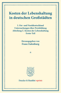 Kosten der Lebenshaltung in deutschen Großstädten