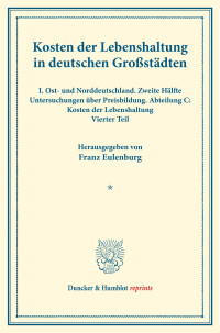 Kosten der Lebenshaltung in deutschen Großstädten