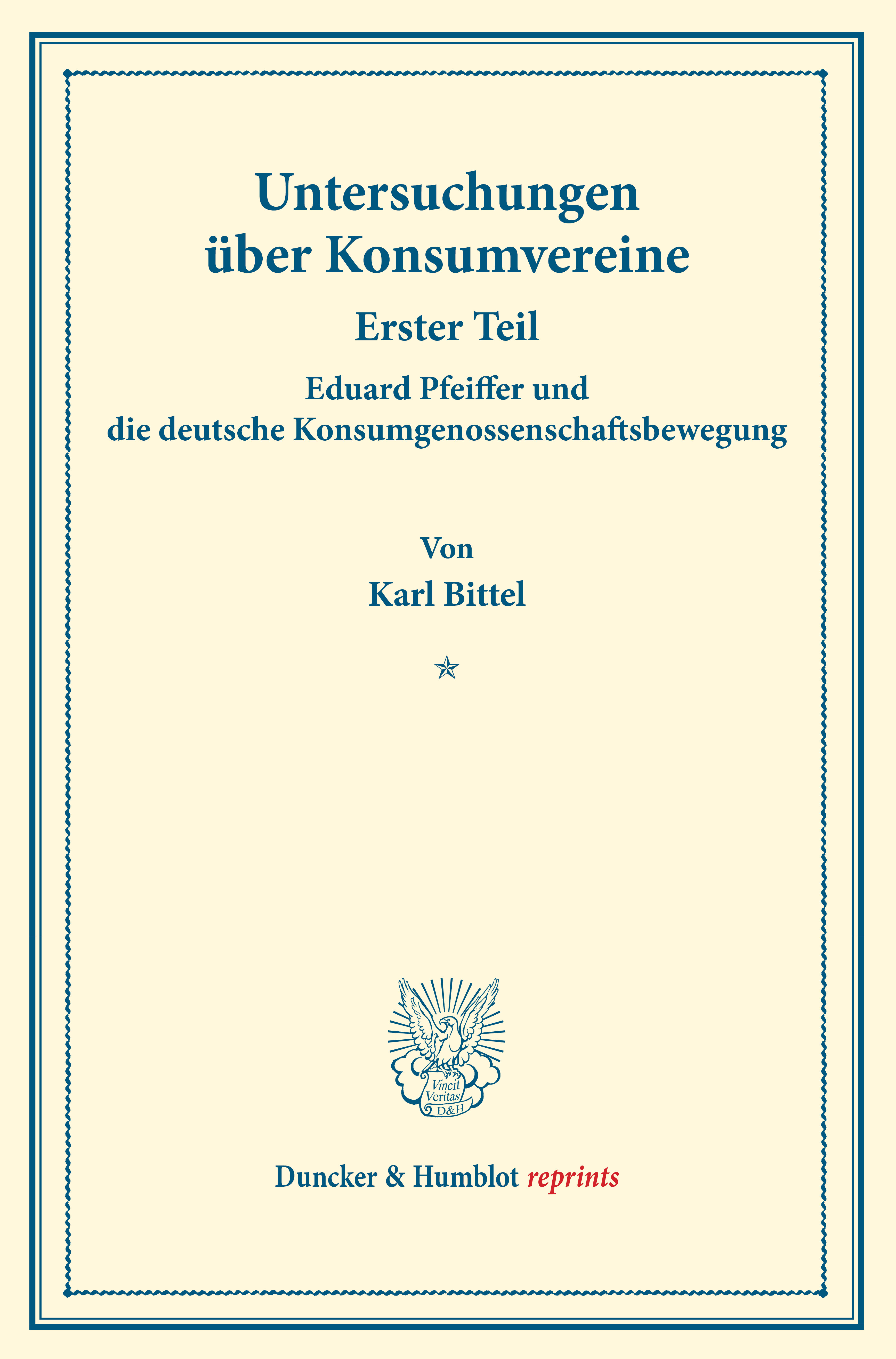 Eduard Pfeiffer und die deutsche Konsumgenossenschaftsbewegung