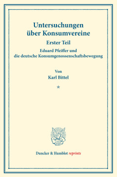 Eduard Pfeiffer und die deutsche Konsumgenossenschaftsbewegung