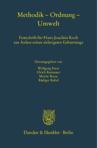 Methodik – Ordnung – Umwelt