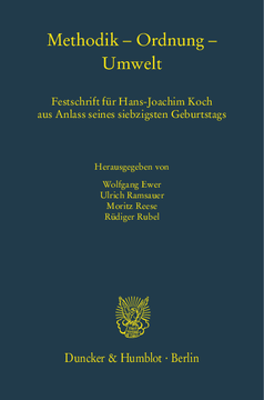 Methodik – Ordnung – Umwelt Methodik – Ordnung – Umwelt