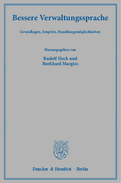 Bessere Verwaltungssprache Bessere Verwaltungssprache