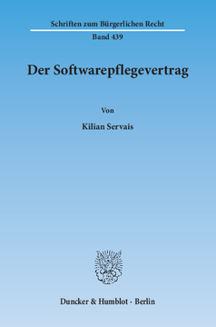 Der Softwarepflegevertrag Der Softwarepflegevertrag