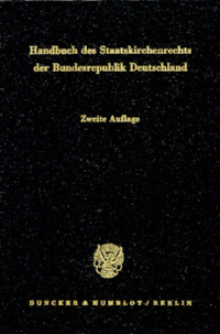 Handbuch des Staatskirchenrechts der Bundesrepublik Deutschland