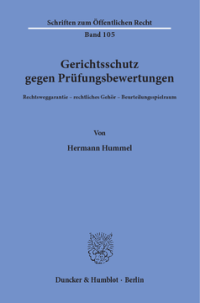 Gerichtsschutz gegen Prüfungsbewertungen