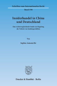 Insiderhandel in China und Deutschland