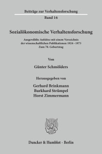 Sozialökonomische Verhaltensforschung