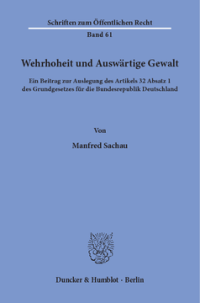Wehrhoheit und Auswärtige Gewalt