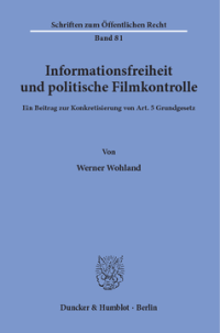 Informationsfreiheit und politische Filmkontrolle