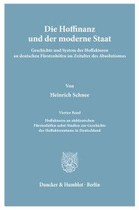 Die Hoffinanz und der moderne Staat