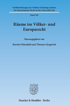 Räume im Völker- und Europarecht Räume im Völker- und Europarecht