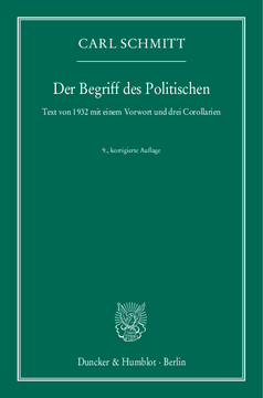 Der Begriff des Politischen Der Begriff des Politischen