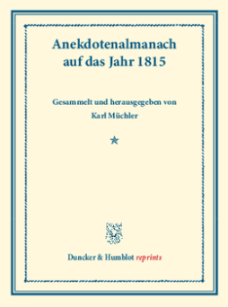 Anekdotenalmanach auf das Jahr 1815 Anekdotenalmanach auf das Jahr 1815
